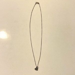 Simple Dainty Silver Heart Necklace